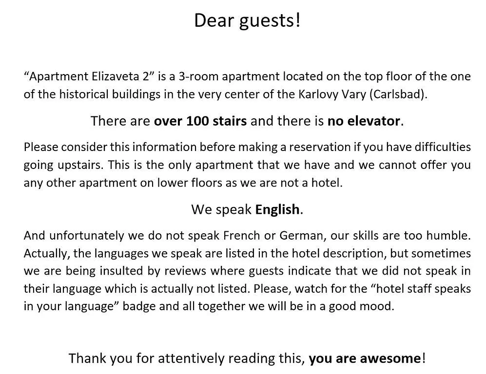 Apartment Elizaveta 2 Karlovy Vary